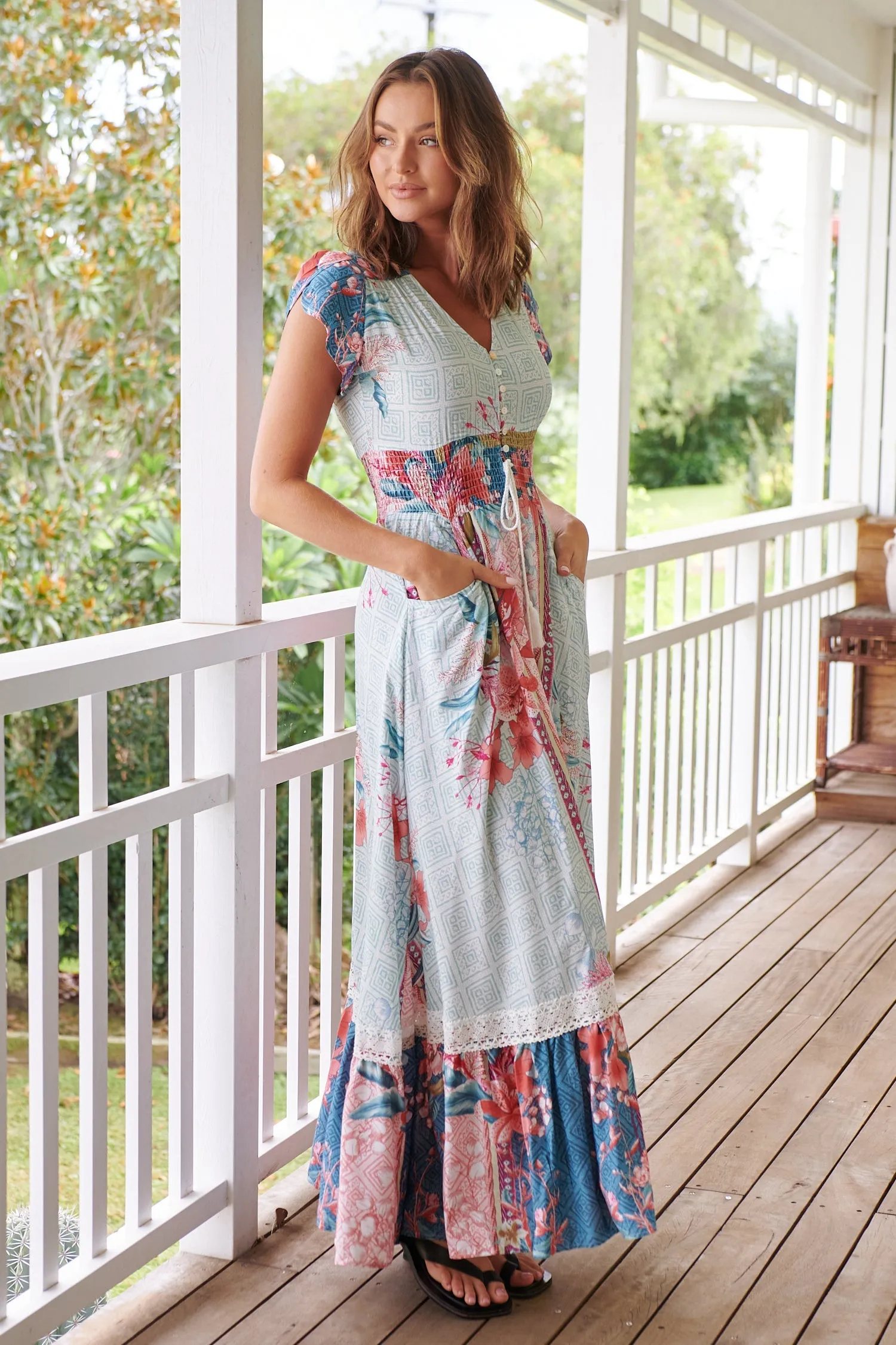 Romi Maxi Dress in Cemeli Print