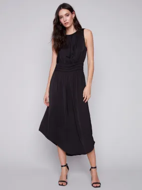 Sleeveless Flowy Dress - Black