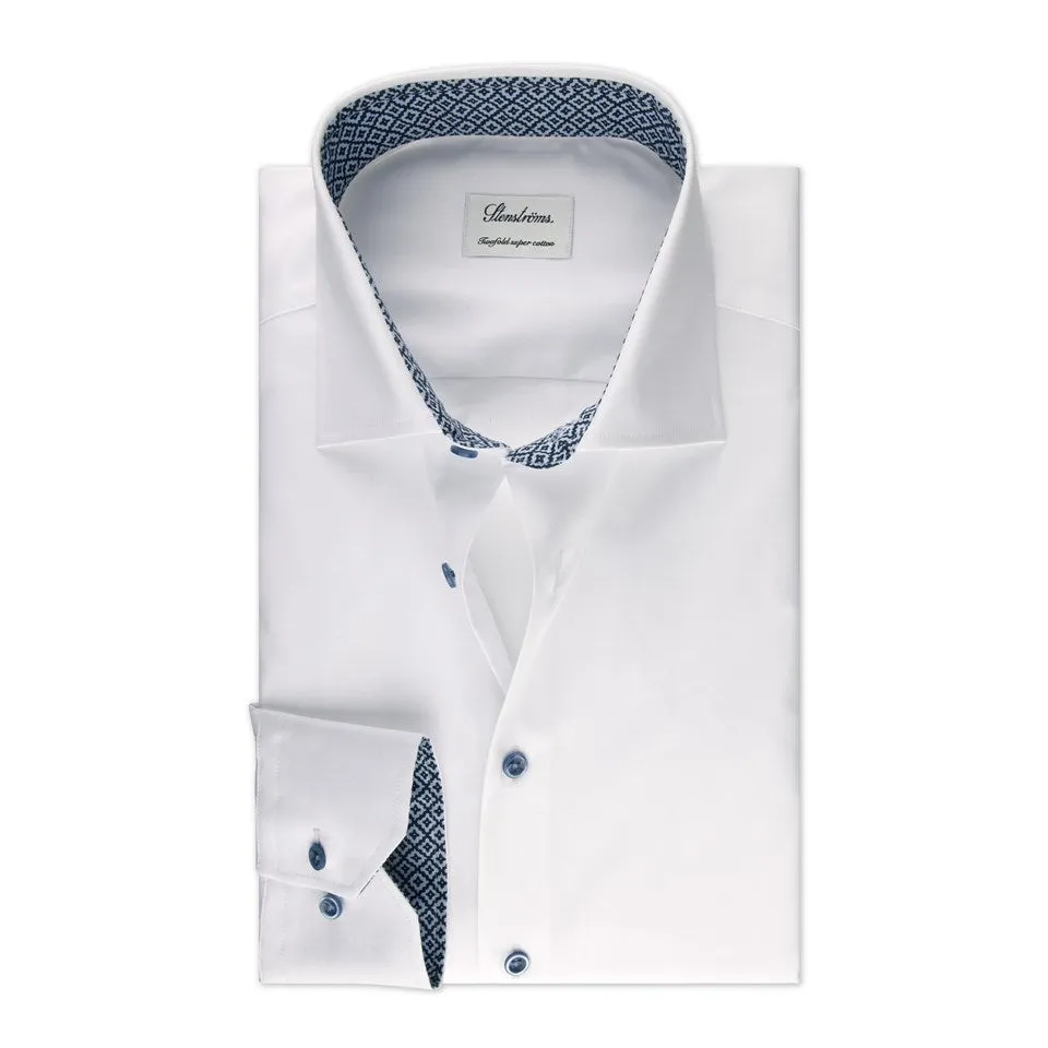 Slimline - Contrast Detail Twill Shirt