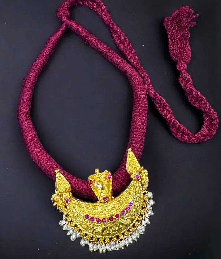 The Pushpita Kokkethathi Silver Kodava Thread Necklace