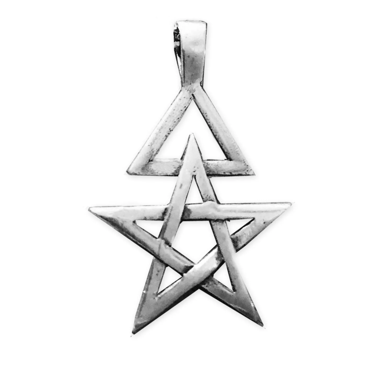 Third Degree Pentagram Necklace, Handmade Solid Silver, Wiccan Witch Jewellery