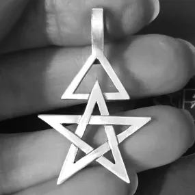 Third Degree Pentagram Necklace, Handmade Solid Silver, Wiccan Witch Jewellery