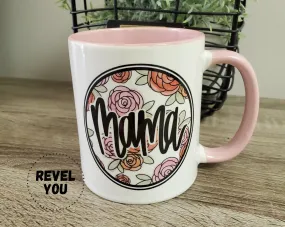 TITLE White/Light Pink Handle 11oz Mug