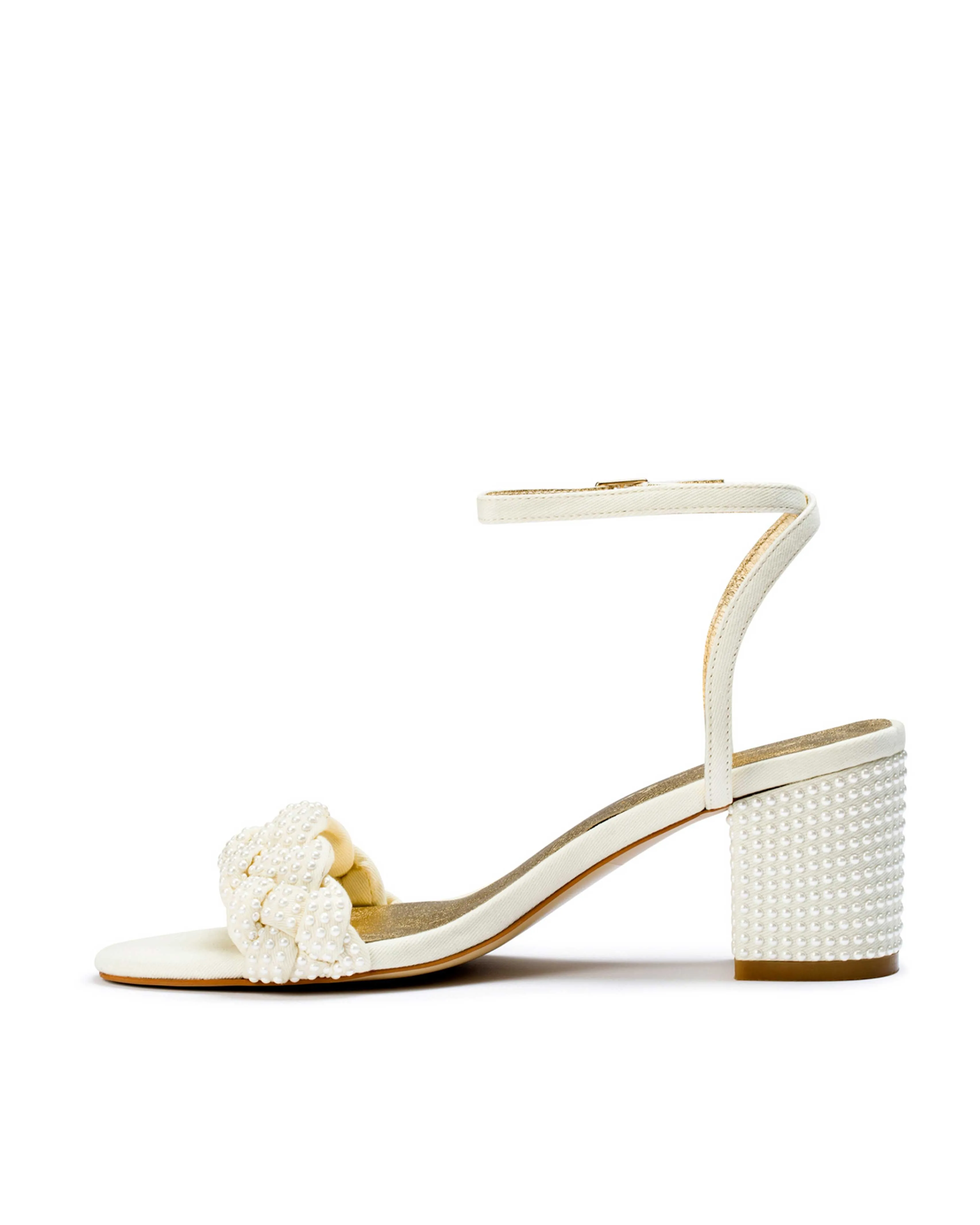 TRUE - IVORY PEARL WEDDING SANDALS WITH PLAIT TOE - FINAL SALE