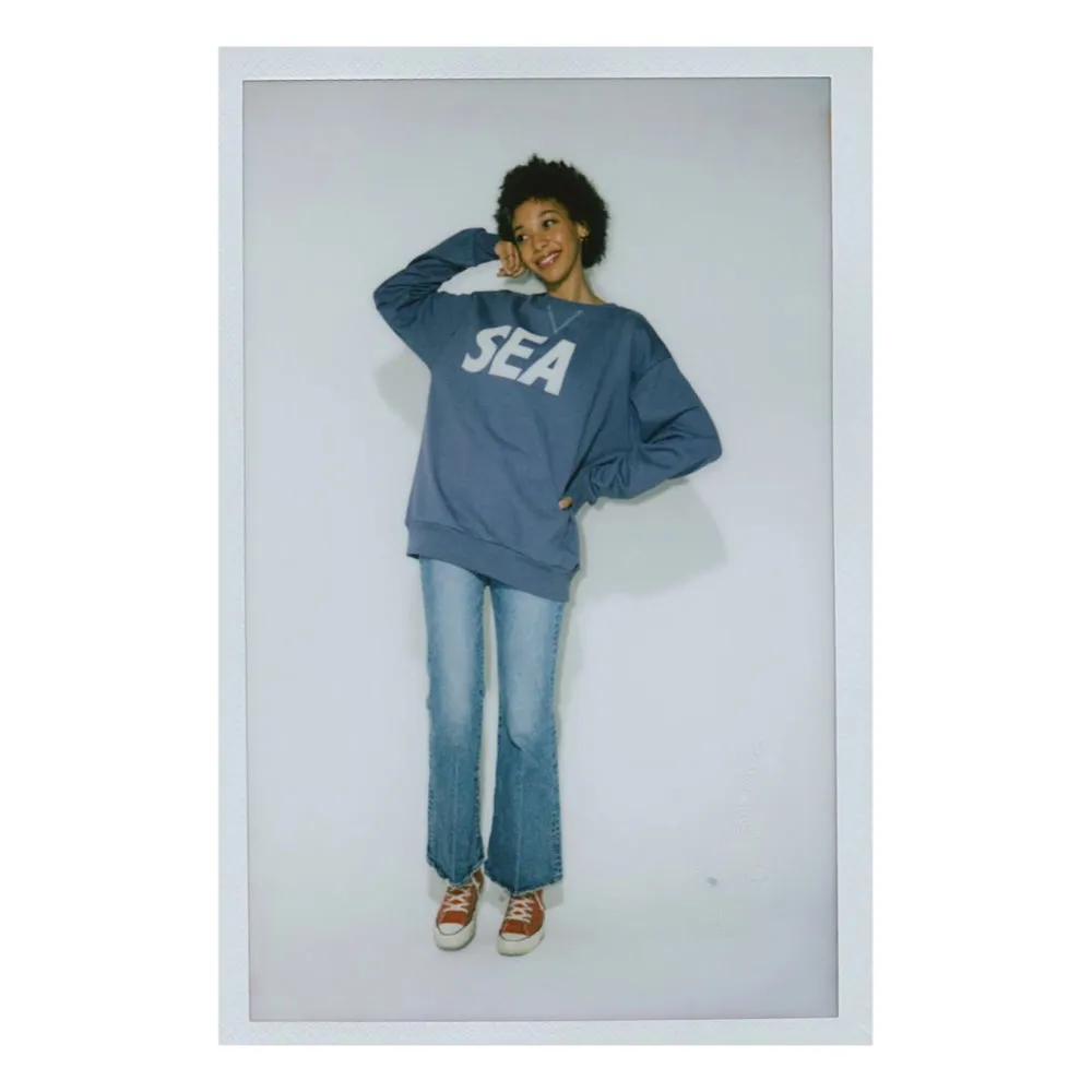 WIND AND SEA BIG SEA CREWNECK-CHARCOAL TAUPE