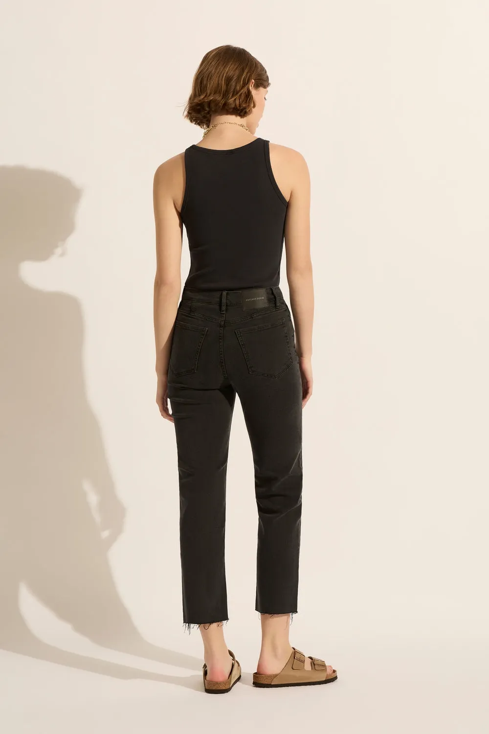 Zoe Crop High Rise Straight Jean - Ink